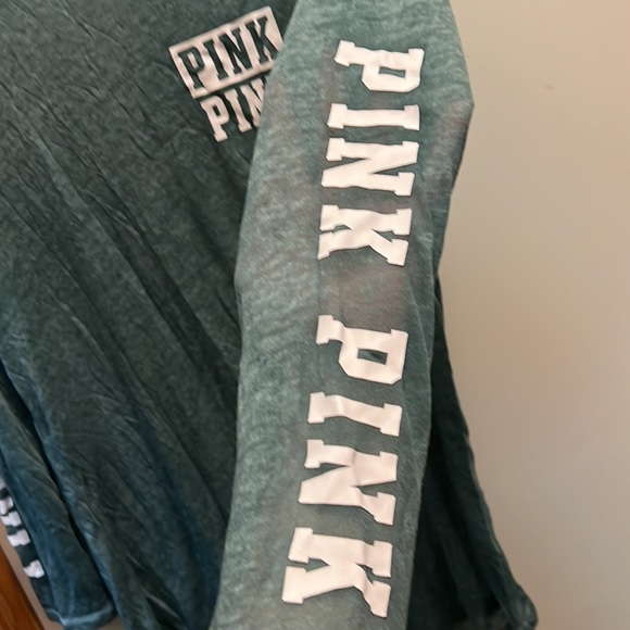Womens Small Victoria’s Secret PINK long sleeve teal - Picture 3 of 4